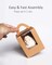 Kraft Cupcake Boxes 60 Packs Individual Cupcake Holders Disposable Brown Single Cupcake Boxes with Window 3.6 * 3.6 * 4.3inch Cupcake Containers